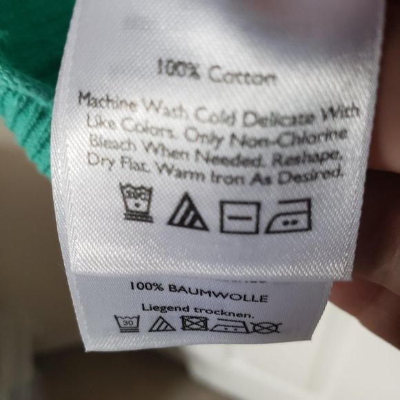 Eddie Bauer Women's Small Cotton Cardigan Sweater Teal - Picture 7 of 9